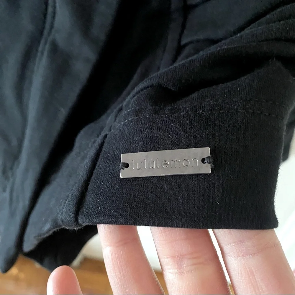 Lululemon Solace Black Athleisure Sweat Jacket with Ruched Sleeves